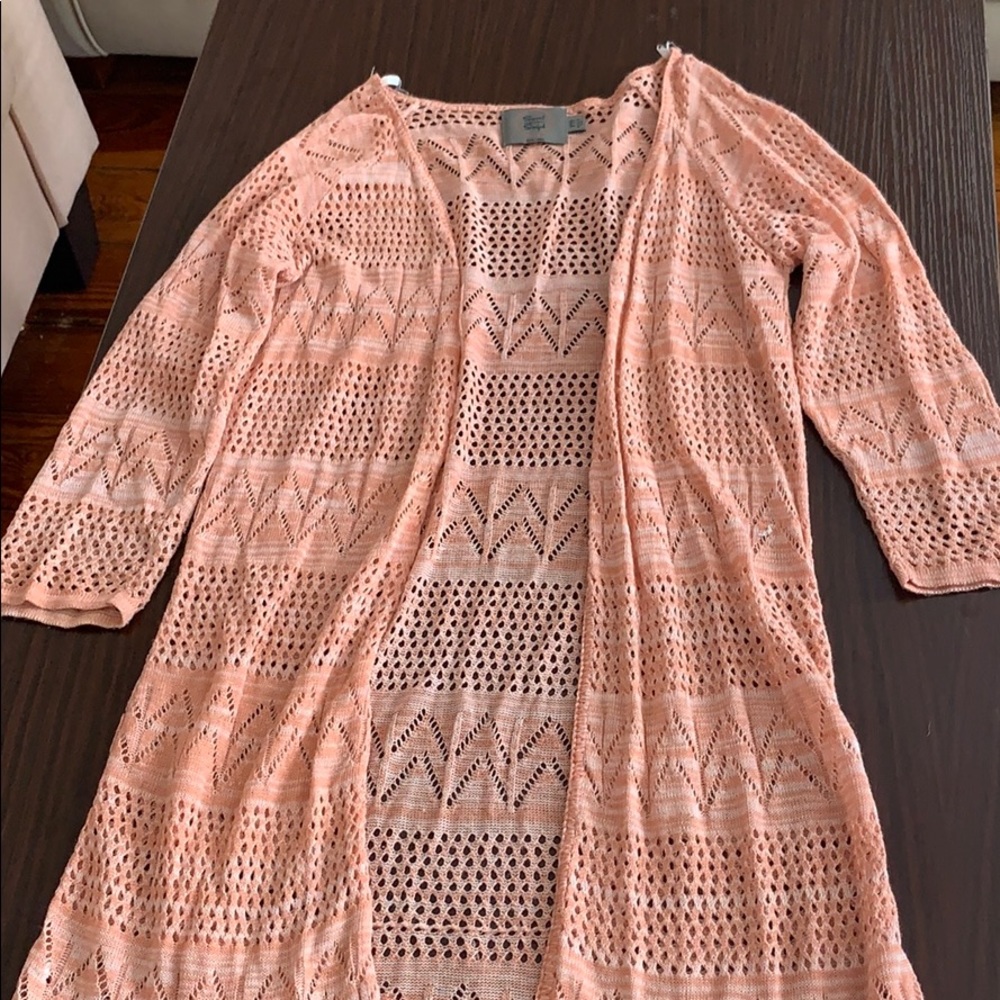 Light pink lightweight cardigan